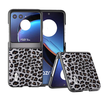 ABEEL Black Edge Leopard Phone Case, For Motorola Razr 40, For Motorola Razr 40 Ultra