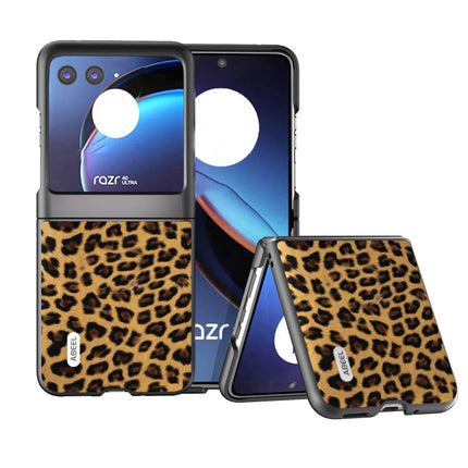 ABEEL Black Edge Leopard Phone Case, For Motorola Razr 40, For Motorola Razr 40 Ultra