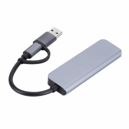 2301 4 in 1 USB+USB-C/Type-C to USB Multi-function Docking Station HUB Adapter, 2301