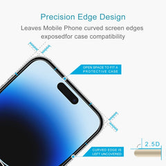 50pcs 0.26mm 9H 2.5D High Aluminum Tempered Glass Film, For iPhone 15 Plus / 15 Pro Max, For iPhone 15 / 15 Pro