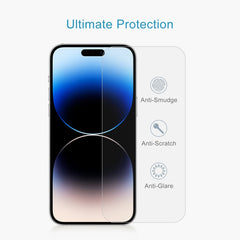 50pcs 0.26mm 9H 2.5D High Aluminum Tempered Glass Film, For iPhone 15 Plus / 15 Pro Max, For iPhone 15 / 15 Pro