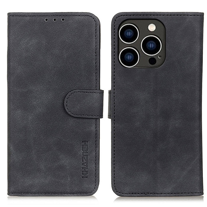 KHAZNEH Retro Texture Leather Phone Case, For iPhone 16 Pro, For iPhone 16 Plus, For iPhone 16, For iPhone 15 Pro Max, For iPhone 15 Pro, For iPhone 15 Plus