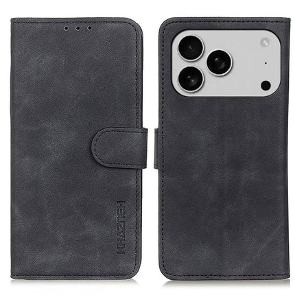 KHAZNEH Retro Texture Leather Phone Case, For iPhone 18 Pro / 17 Pro, For iPhone 18 Pro Max/17 Pro Max, For iPhone 16e / 17e, For iPhone 17, For iPhone Air, For iPhone 16 Pro Max