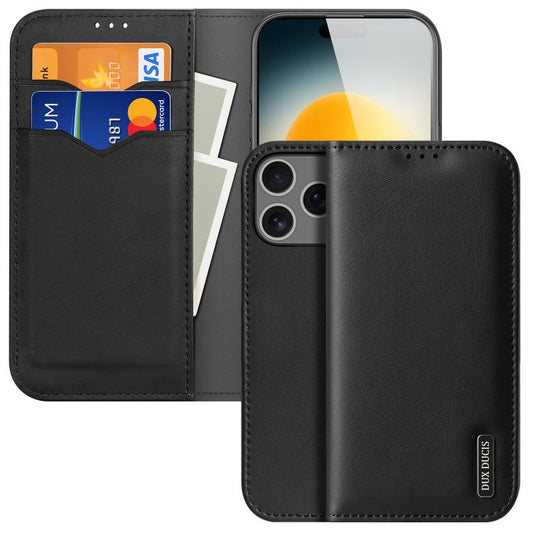 DUX DUCIS Hivo Series Cowhide + PU + TPU Flip Phone Case, For iPhone 17 Pro Max, For iPhone 17 Pro, For iPhone 17, For iPhone 17 Air, iPhone 16e, For iPhone 16 Pro Max, For iPhone 16 Pro, For iPhone 16, For iPhone 15 Pro Max, For iPhone 15 Pro���������...
