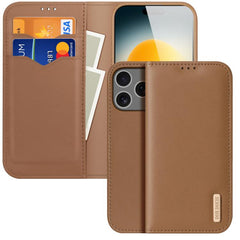 DUX DUCIS Hivo Series Cowhide + PU + TPU Flip Phone Case, For iPhone 17 Pro Max, For iPhone 17 Pro, For iPhone 17, For iPhone 17 Air, iPhone 16e, For iPhone 16 Pro Max, For iPhone 16 Pro, For iPhone 16, For iPhone 15 Pro Max, For iPhone 15 Pro���������...