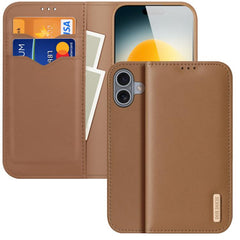 DUX DUCIS Hivo Series Cowhide + PU + TPU Flip Phone Case, For iPhone 17 Pro Max, For iPhone 17 Pro, For iPhone 17, For iPhone 17 Air, iPhone 16e, For iPhone 16 Pro Max, For iPhone 16 Pro, For iPhone 16, For iPhone 15 Pro Max, For iPhone 15 Pro���������...