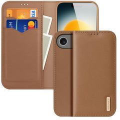 DUX DUCIS Hivo Series Cowhide + PU + TPU Flip Phone Case, For iPhone 17 Pro Max, For iPhone 17 Pro, For iPhone 17, For iPhone 17 Air, iPhone 16e, For iPhone 16 Pro Max, For iPhone 16 Pro, For iPhone 16, For iPhone 15 Pro Max, For iPhone 15 Pro���������...