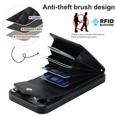 Rhombic Texture Card Bag Phone Case with Long Lanyard, For iPhone 12 / 12 Pro, For iPhone 12 Pro Max, For iPhone 11 Pro Max, For iPhone 11