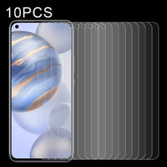 10 PCS Half-screen Transparent Tempered Glass Film