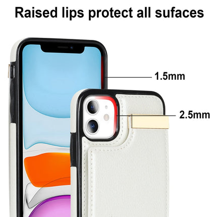 Metal Buckle Card Slots Phone Case, For iPhone 11, For iPhone 11 Pro, For iPhone XS Max, For iPhone 8 Plus / 7 Plus