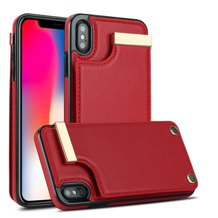 Metal Buckle Card Slots Phone Case, For iPhone 11, For iPhone 11 Pro, For iPhone XS Max, For iPhone 8 Plus / 7 Plus