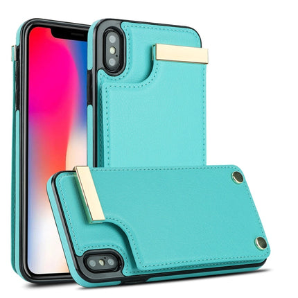 Metal Buckle Card Slots Phone Case, For iPhone 11, For iPhone 11 Pro, For iPhone XS Max, For iPhone 8 Plus / 7 Plus