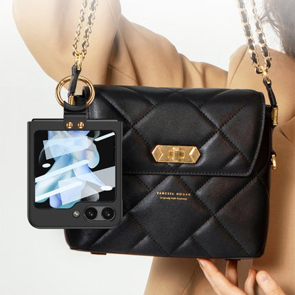 GKK Ultra-thin PC Full Coverage Phone Case with Ring Holder / Tempered Film, For Samsung Galaxy Z Flip5