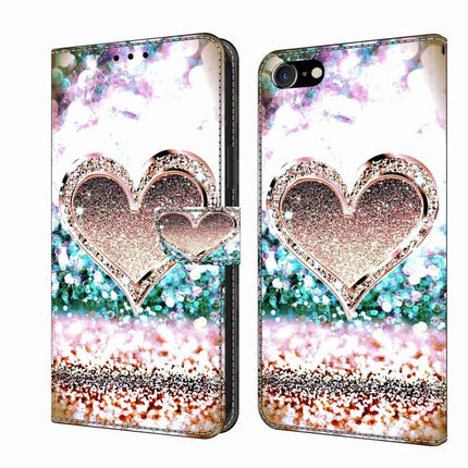 Crystal 3D Shockproof Protective Leather Phone Case, For iPhone 6 Plus / 7 Plus / 8 Plus