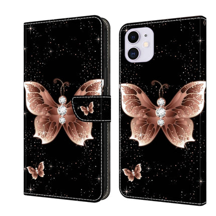 Crystal 3D Shockproof Protective Leather Phone Case, For iPhone 11