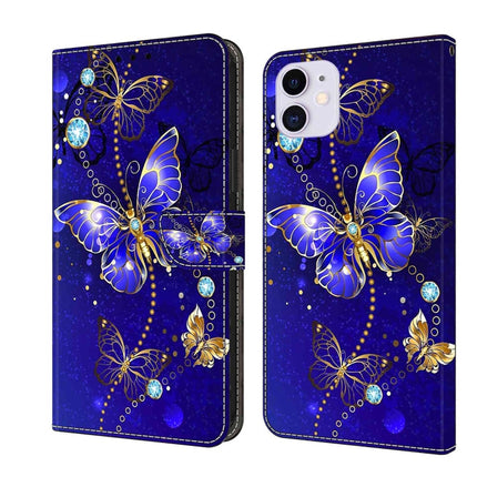 Crystal 3D Shockproof Protective Leather Phone Case, For iPhone 11