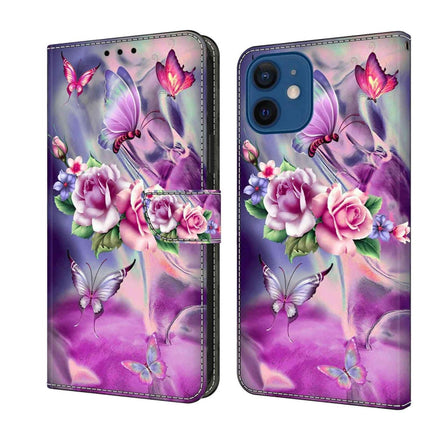 Crystal 3D Shockproof Protective Leather Phone Case, For iPhone 12 mini / 13 mini