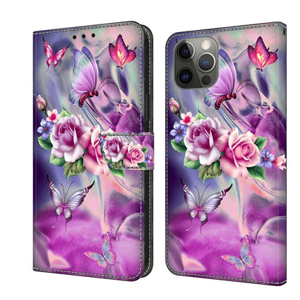 Crystal 3D Shockproof Protective Leather Phone Case, For iPhone 12 / 12 Pro