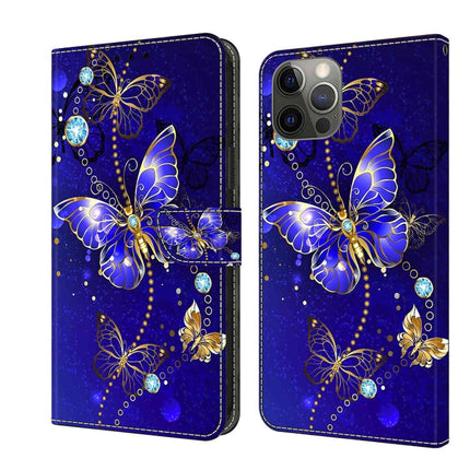 Crystal 3D Shockproof Protective Leather Phone Case, For iPhone 12 / 12 Pro