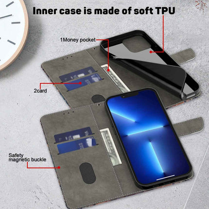 Crystal 3D Shockproof Protective Leather Phone Case, For iPhone 13 Pro