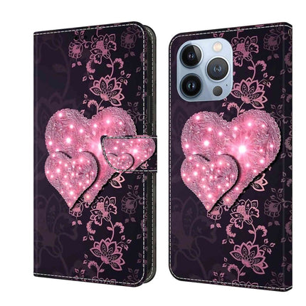 Crystal 3D Shockproof Protective Leather Phone Case, For iPhone 13 Pro