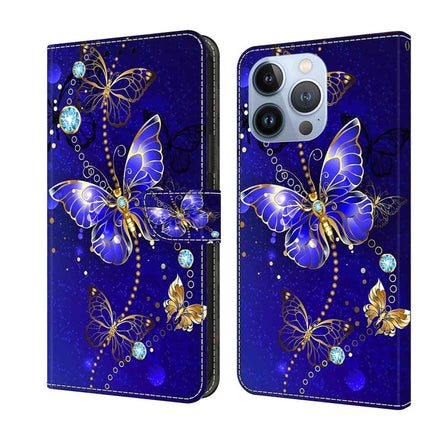 Crystal 3D Shockproof Protective Leather Phone Case, For iPhone 13 Pro