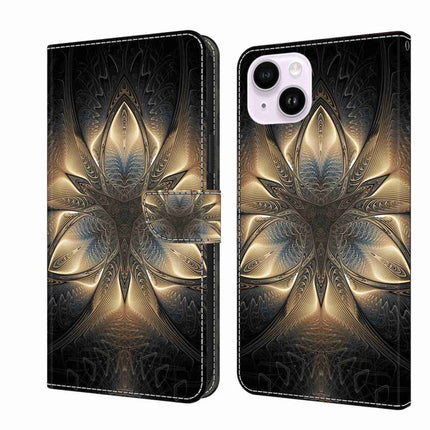 Crystal 3D Shockproof Protective Leather Phone Case, For iPhone 14 Plus