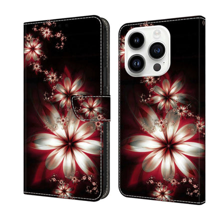 Crystal 3D Shockproof Protective Leather Phone Case, For iPhone 14 Pro