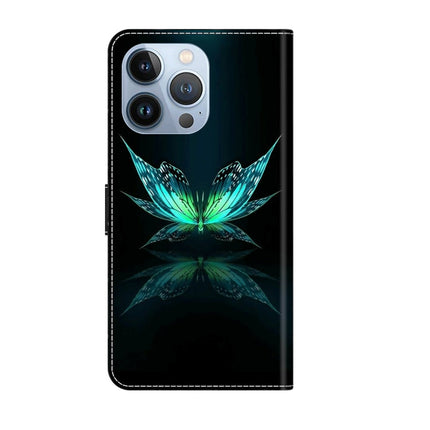 Crystal 3D Shockproof Protective Leather Phone Case, For iPhone 14 Pro Max
