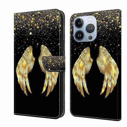 Crystal 3D Shockproof Protective Leather Phone Case, For iPhone 14 Pro Max