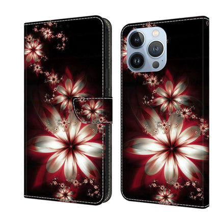 Crystal 3D Shockproof Protective Leather Phone Case, For iPhone 14 Pro Max