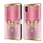 For iPhone X / XS / Pink Bottom Butterfly