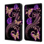 For iPhone X / XS / Purple Flower Butterfly