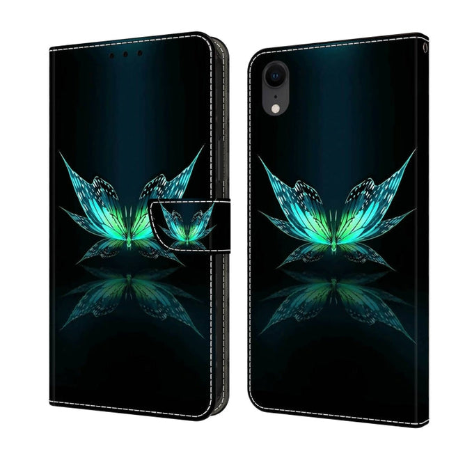 Crystal 3D Shockproof Protective Leather Phone Case, For iPhone XR