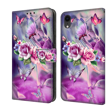 Crystal 3D Shockproof Protective Leather Phone Case, For iPhone XR