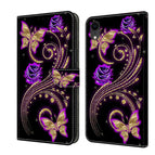 For iPhone XR / Purple Flower Butterfly