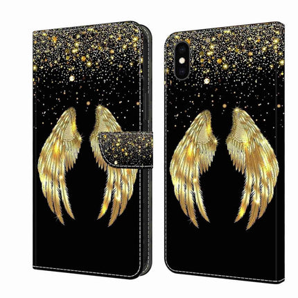 Crystal 3D Shockproof Protective Leather Phone Case, For iPhone XS Max