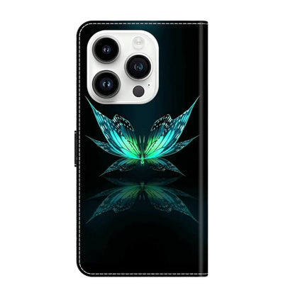 Crystal 3D Shockproof Protective Leather Phone Case, For iPhone 15 Pro