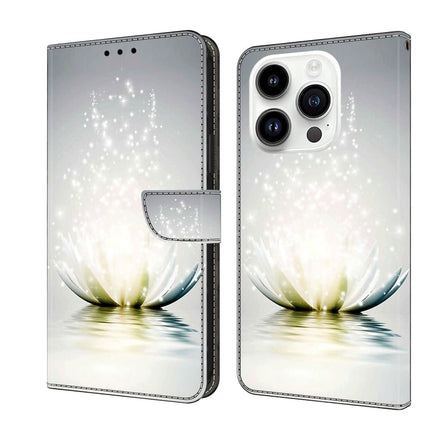 Crystal 3D Shockproof Protective Leather Phone Case, For iPhone 15 Pro