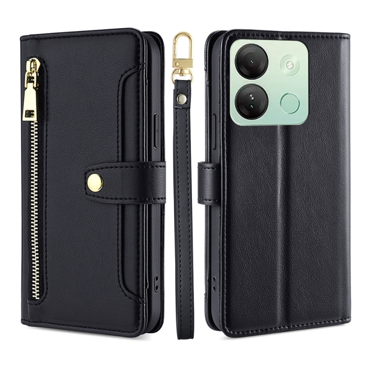 Sheep Texture Cross-body Zipper Wallet Leather Phone Case, For Infinix Smart 7 HD, For Infinix Note 30 VIP 5G, For Infinix Hot 30i 4G