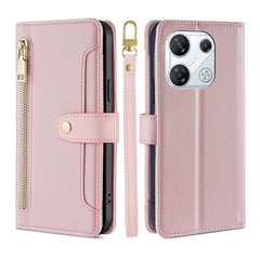 Sheep Texture Cross-body Zipper Wallet Leather Phone Case, For Infinix Note 40 Pro 4G, For Infinix Note 40 Pro 5G, For Infinix Note 40 4G, For Infinix Hot 40i, For Infinix GT 10 Pro 5G