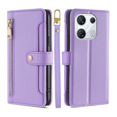 Sheep Texture Cross-body Zipper Wallet Leather Phone Case, For Infinix Note 40 Pro 4G, For Infinix Note 40 Pro 5G, For Infinix Note 40 4G, For Infinix Hot 40i, For Infinix GT 10 Pro 5G