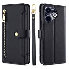 Sheep Texture Cross-body Zipper Wallet Leather Phone Case, For Infinix Note 40 Pro 4G, For Infinix Note 40 Pro 5G, For Infinix Note 40 4G, For Infinix Hot 40i, For Infinix GT 10 Pro 5G