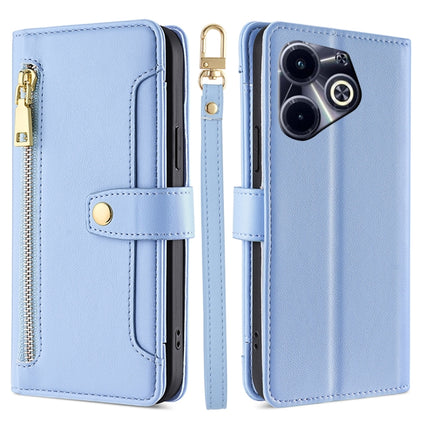 Sheep Texture Cross-body Zipper Wallet Leather Phone Case, For Infinix Note 40 Pro 4G, For Infinix Note 40 Pro 5G, For Infinix Note 40 4G, For Infinix Hot 40i