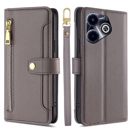 Sheep Texture Cross-body Zipper Wallet Leather Phone Case, For Infinix Note 40 Pro 4G, For Infinix Note 40 Pro 5G, For Infinix Note 40 4G, For Infinix Hot 40i