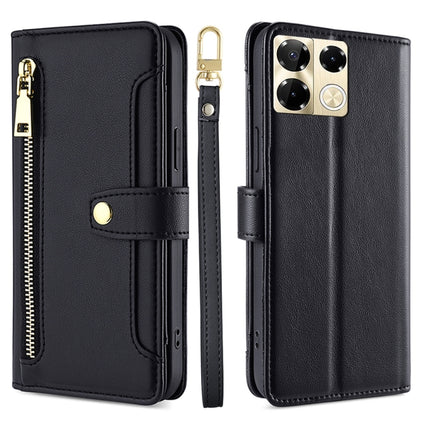 Sheep Texture Cross-body Zipper Wallet Leather Phone Case, For Infinix Note 40 Pro 4G, For Infinix Note 40 Pro 5G, For Infinix Note 40 4G, For Infinix Hot 40i