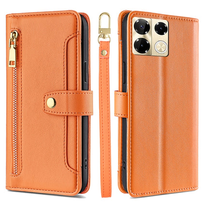 Sheep Texture Cross-body Zipper Wallet Leather Phone Case, For Infinix Note 40 Pro 4G, For Infinix Note 40 Pro 5G, For Infinix Note 40 4G, For Infinix Hot 40i