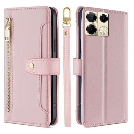Sheep Texture Cross-body Zipper Wallet Leather Phone Case, For Infinix Note 40 Pro 4G, For Infinix Note 40 Pro 5G, For Infinix Note 40 4G, For Infinix Hot 40i