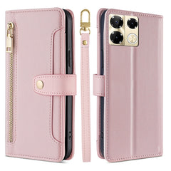 Sheep Texture Cross-body Zipper Wallet Leather Phone Case, For Infinix Note 40 Pro 4G, For Infinix Note 40 Pro 5G, For Infinix Note 40 4G, For Infinix Hot 40i, For Infinix GT 10 Pro 5G