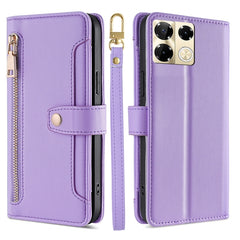 Sheep Texture Cross-body Zipper Wallet Leather Phone Case, For Infinix Note 40 Pro 4G, For Infinix Note 40 Pro 5G, For Infinix Note 40 4G, For Infinix Hot 40i, For Infinix GT 10 Pro 5G